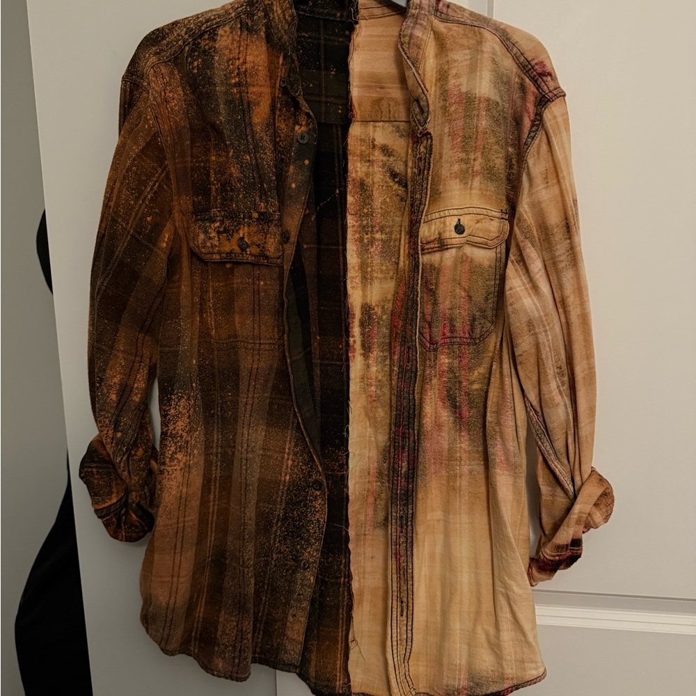 Unisex Custom Dyed Button Up Shirt